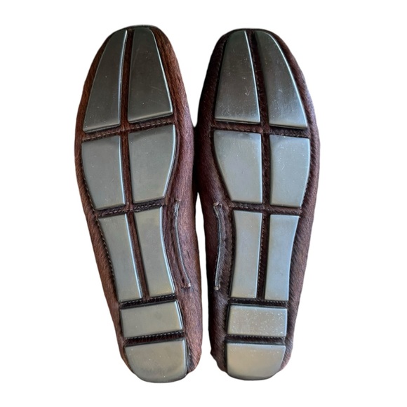 Prada Loafers Pony Hair Leather Brown - Picture 9 of 13